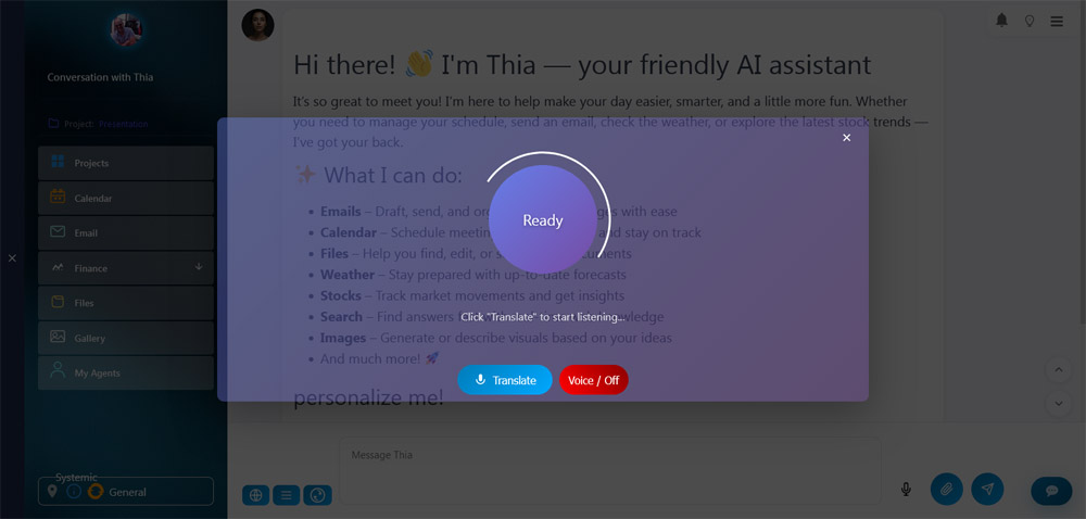 Thia Aide Voice Translator