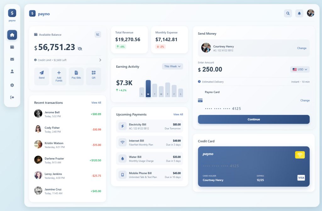 Payout Dashboard Website Design Template