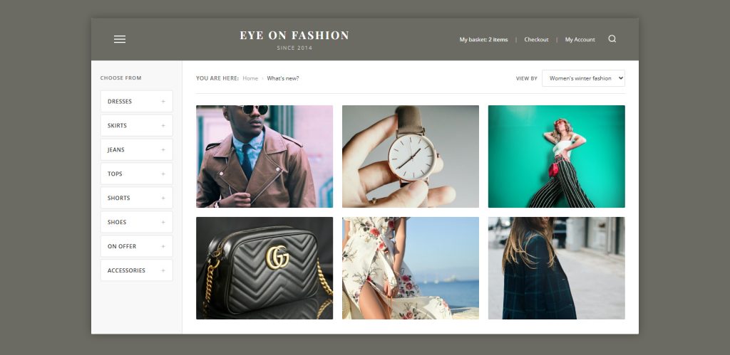 Fashion Store Hero Section Website Design Template