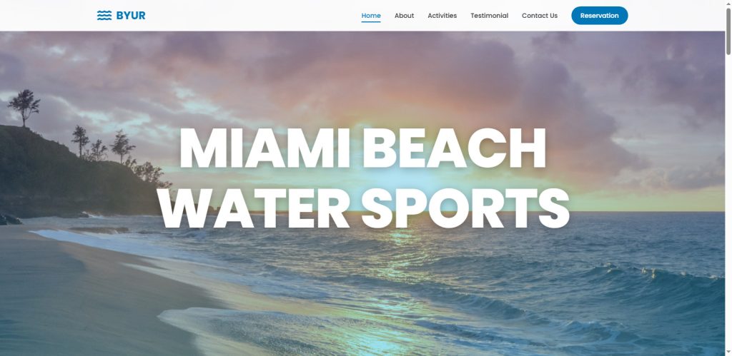 Water Sports Website Design Template
