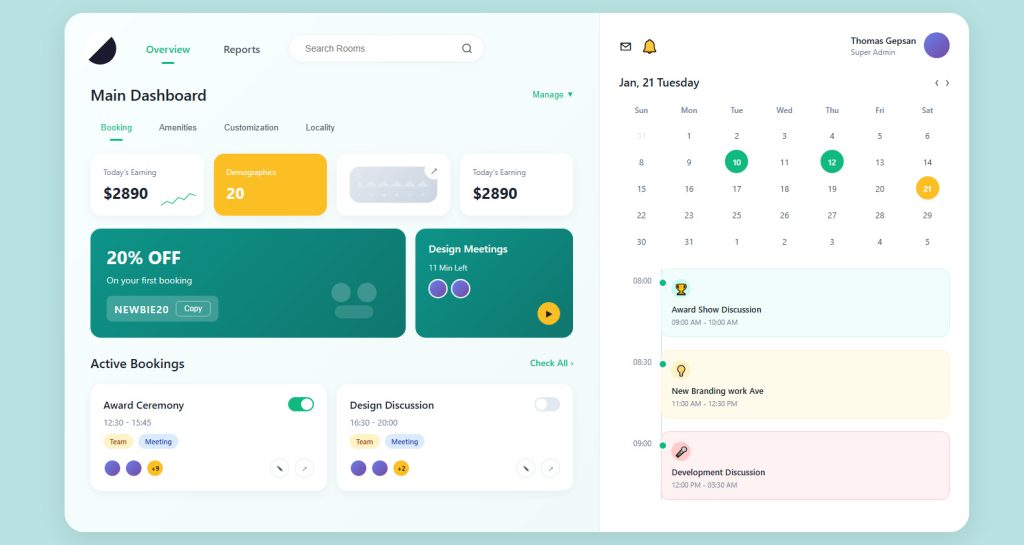 Payment Dashboard Design Template