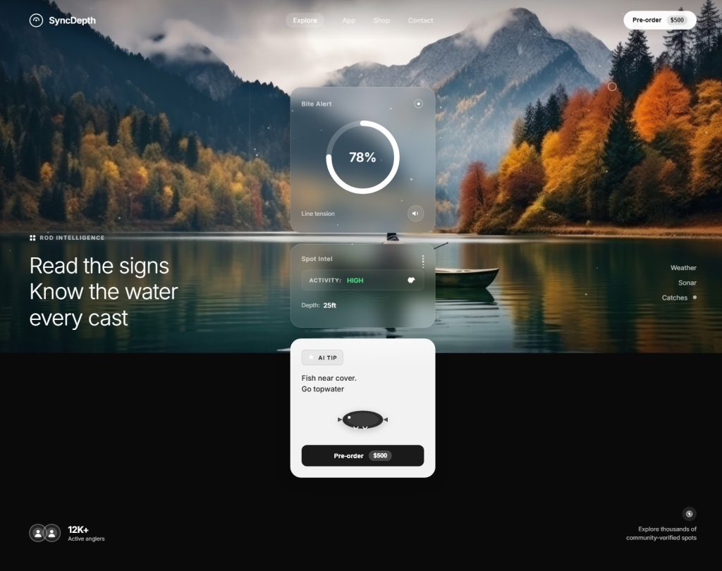 Fishing Website Design Template