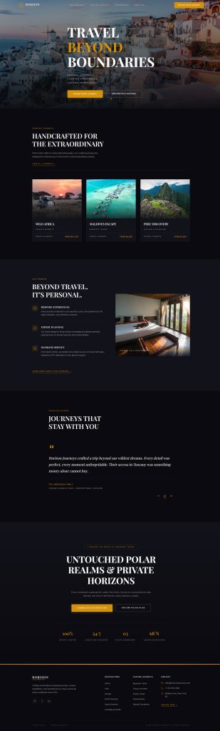 Travel Website Design Template