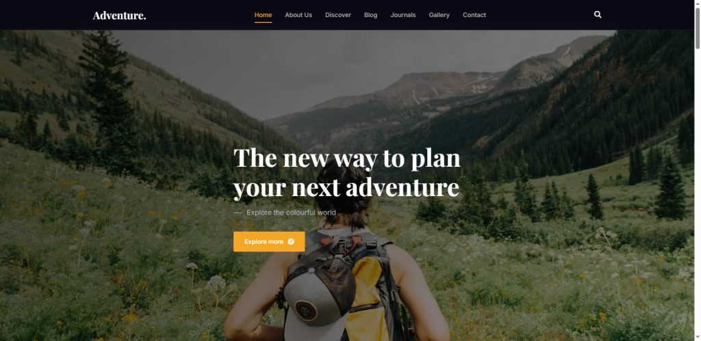 Adventure Website Design Template