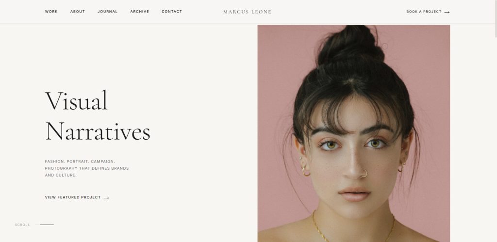 Photography Portfolio Website Design Template