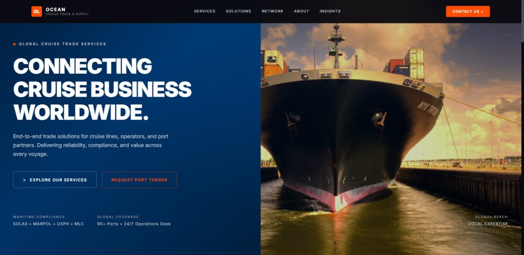 Cruise industry Website Design Template