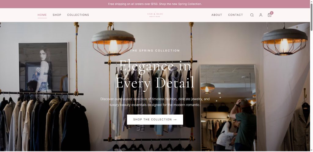 Fashion Shop Website Design Template