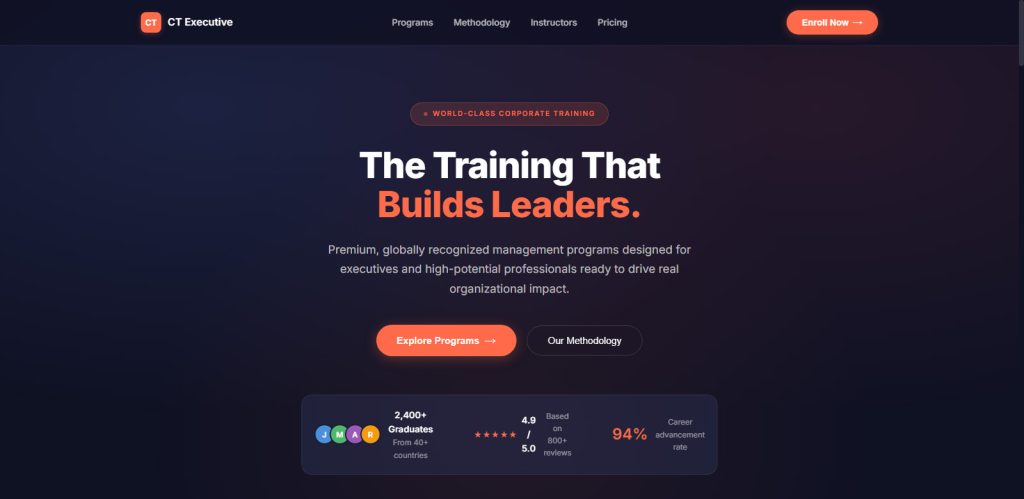 Training Website Design Template