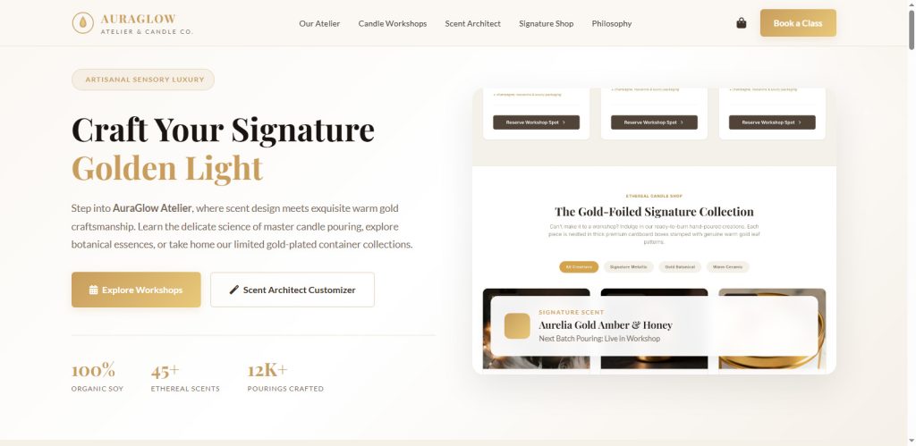 Workshop Website Design Template