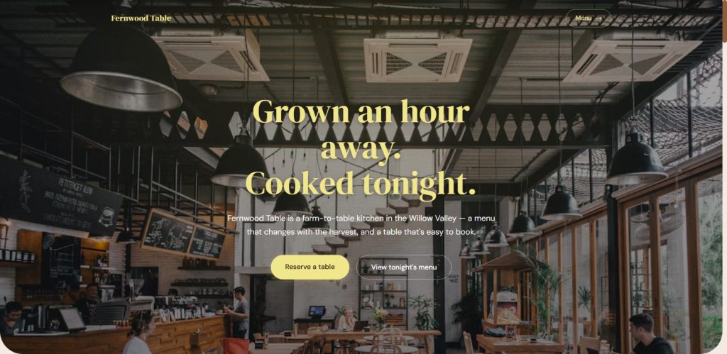 Farm Restaurant Website Design Template