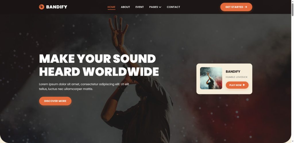 Band Website Design Template