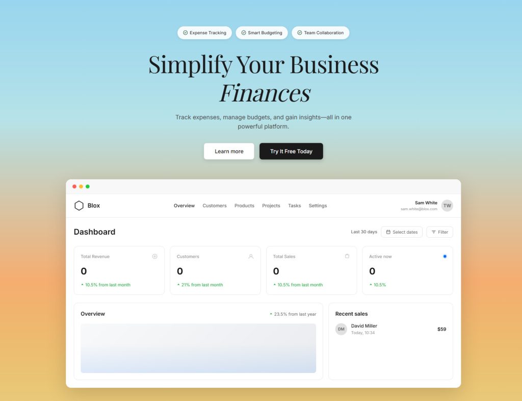 Business Hero Section Website Design Templates