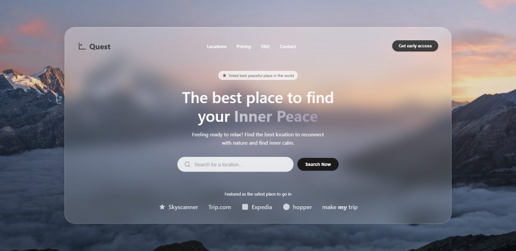Quest Hero Section Website Design Templates