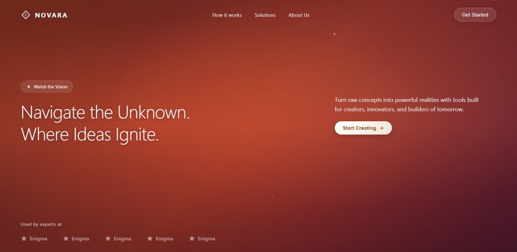 Innovation Hero Section Website Design Templates