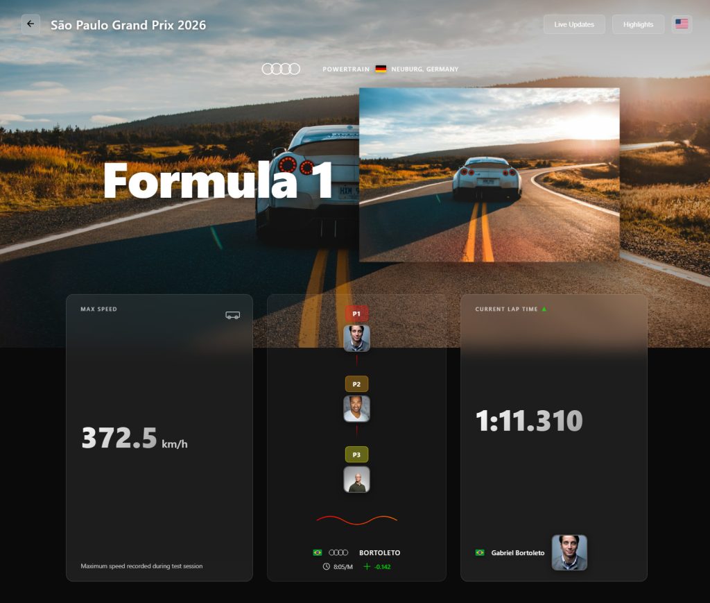 Grand Prix Hero Section Website Design Templates