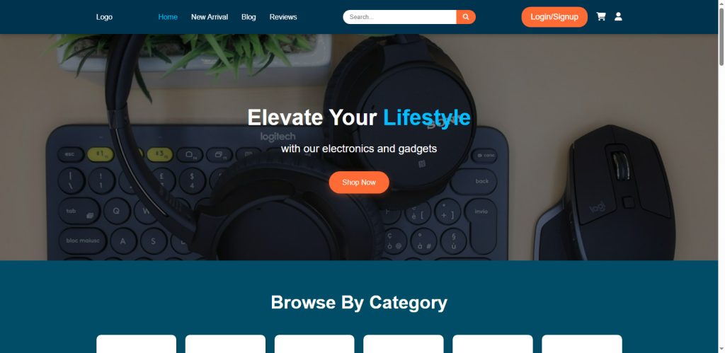 Electronic Shop Website Design Template