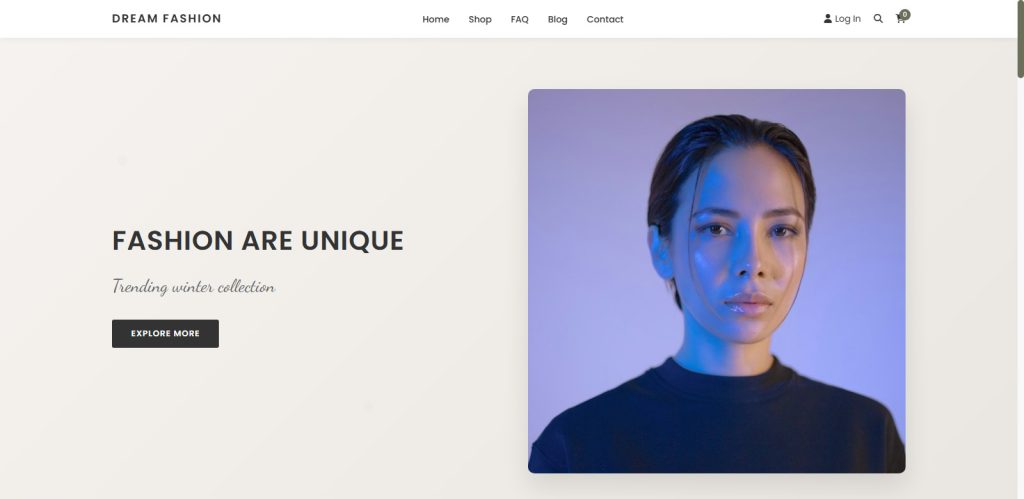 Fashion Shop Website Design Template