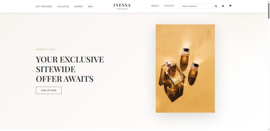 Perfume Shop Website Design Template